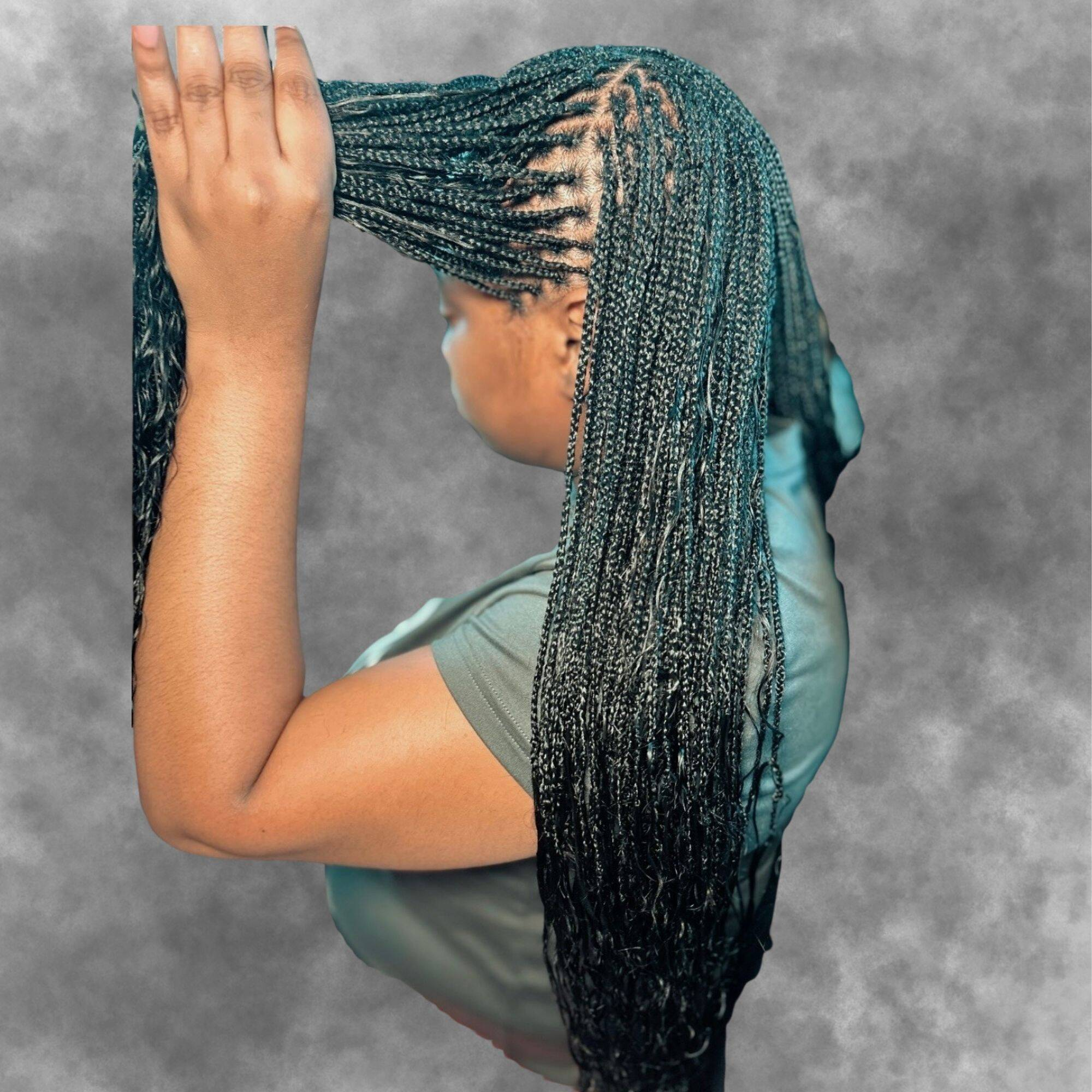 Micro braids hairstyle on black hair | Sisterloc Shop .