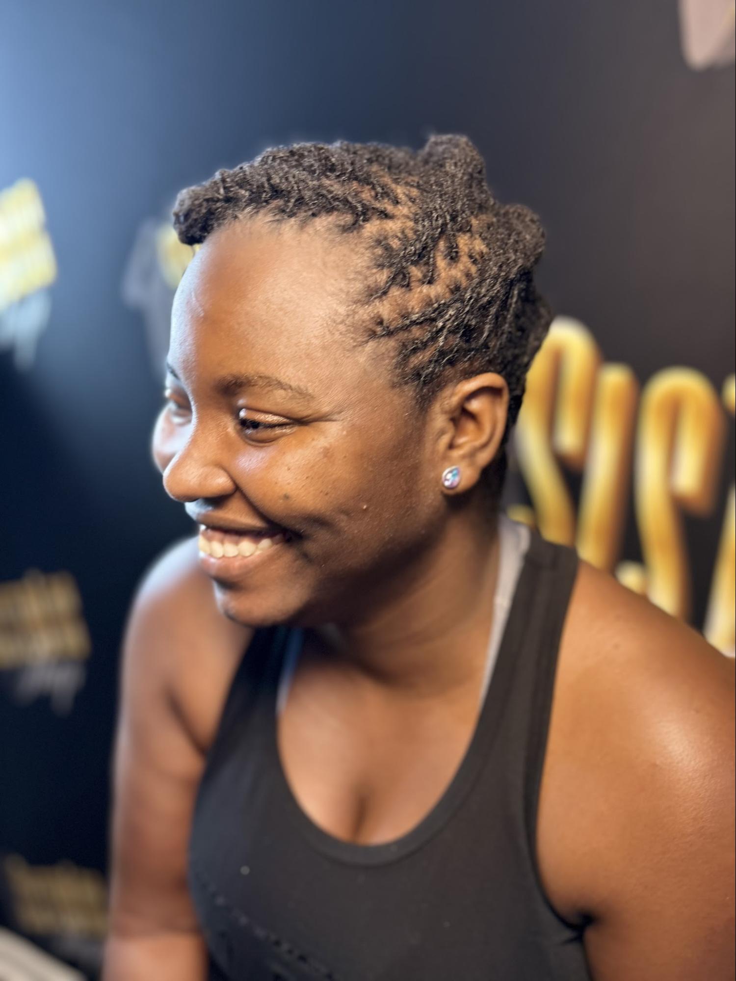 Short natural starter locs hairstyle | Sisterlocks Shop .