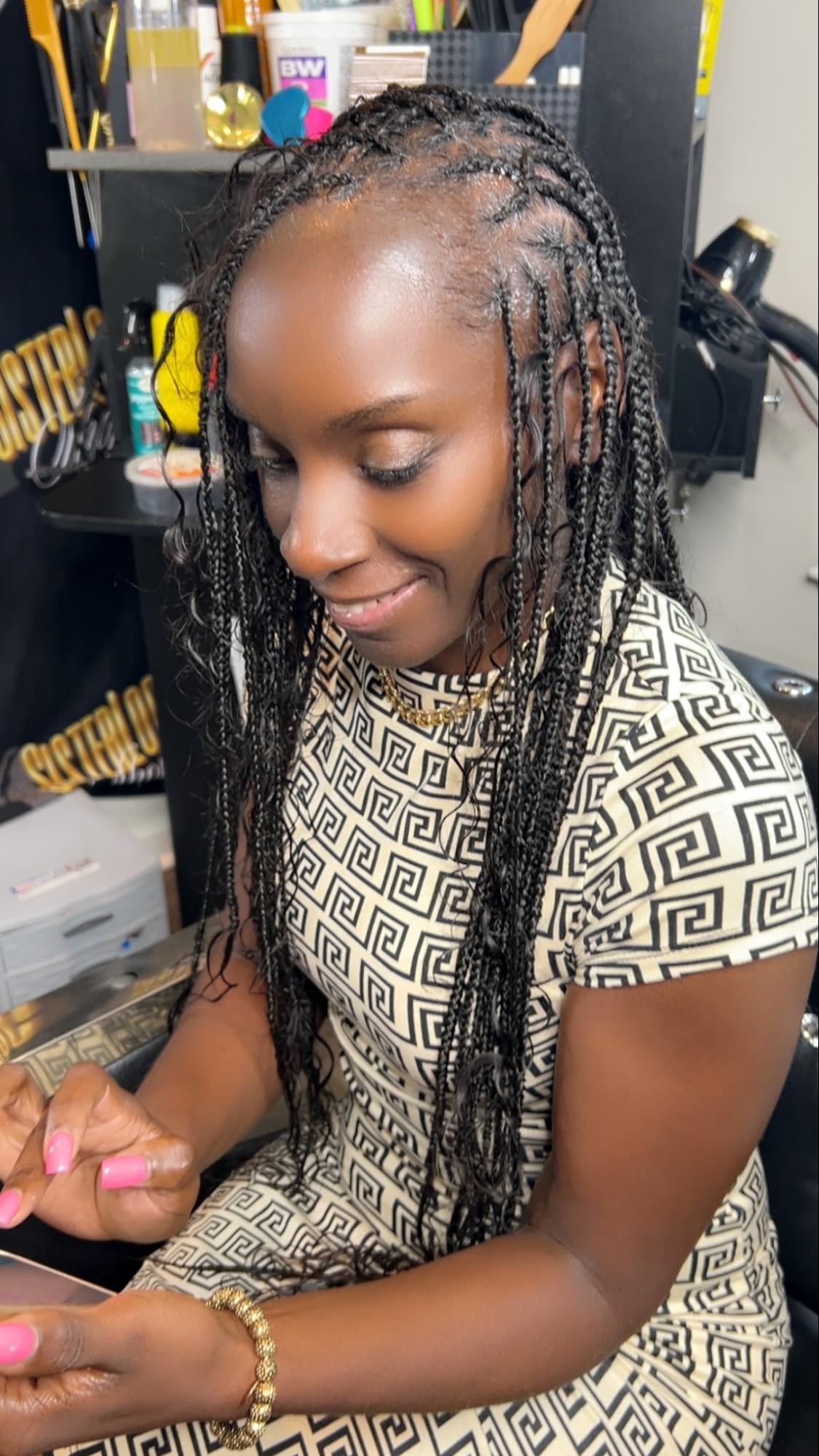 Tribal boho knotless braids hairstyle | Sisterloc Shop .