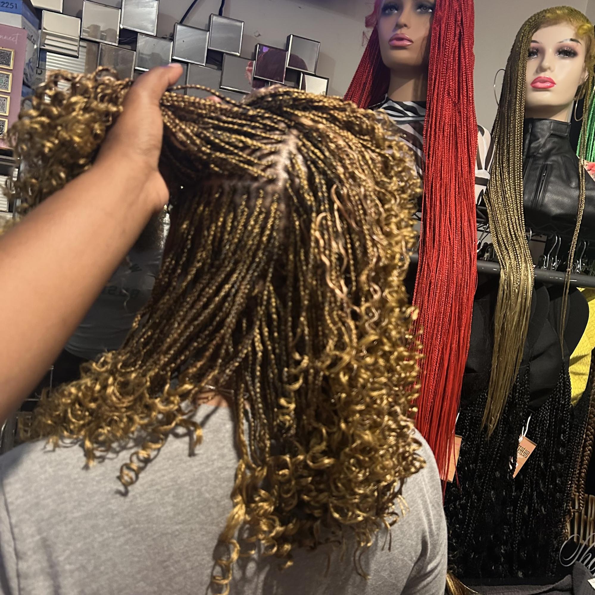 Micro braids with wavy curly ends | Sisterloc Shop .